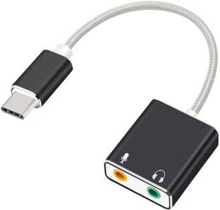 Urban Infotech USB Type C External Stereo Sound Card Audio Adapter 3.5mm 3.5 inch Shock Resistant Sound Card