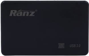 Ranz 2.5"Inch USB 3.0V SSD/HDD External Hard Drive Data Transfer Upto 5Gbps 4TB HDD 2.5 inch Shock Resistant Screwless External hard drive Casing