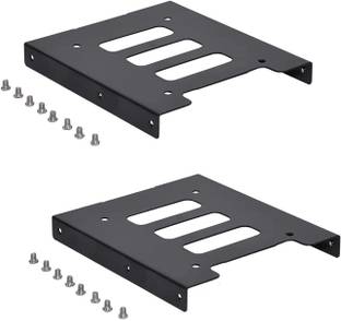 Paruht (2 PCS) 2.5" to 3.5" Bay SSD/HDD Hard Disk Metal Mounting Tray 2.5 inch Internal Hard Drive 2.5" and 3.5" Bay - Pack of 2