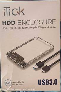 itick Transparent 2.5 Inch Serial Port Sata Ssd Hard Drive Case 2.5 inch Shock Resistant Serial Port Sata Ssd Hard Drive Case