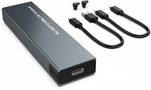 microware M.2 NGFF/NVMe SATA SSD Hard Drive Enclosure USB Converter External Case Adapter 4 inch SSD Enclosure External