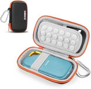 Tomtopp Carrying Case for SSD, Storage Bag for SanDisk 500GB 1TB 2TB Shock-Proof 4.5 inch Shock Resistant Water Proof Carrying Case for SSD