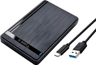 Techsync 2.5' SATA To USB 3.0: For SSD, HDD With Type C Interface 2.5 inch USB Type-A HDD/SSD Enclosur...