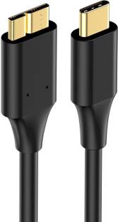 जिहान USB C Type C to Micro B Cable Portable External Hard disk drive hdd ,50cm 3.5 inch USB टाइप C से माइक्रो-B USB 3.0 केबल