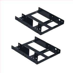 Paruht (2 Pcs) 2.5" to 3.5" Bay Dual SSD Mounting Bracket Trey HDD Bracket 2.5 inch Internal Hard Drive 2.5" and 3.5" Dual Bay