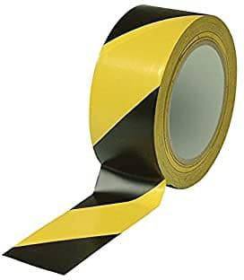 B K Jagan and Co Floor Marking Zebra Tape Yellow & Black 20 Meter roll 2 inch (48mm)-154 5 cm Floor Marking Tape