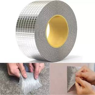RNASUN rubber Waterproof Permanent Repair Aluminum tape Dispenser Waterproof Tape,Aluminum Foil Butyl Tape,Crack Roof Duct Repair Adhesive Tape (Manual)