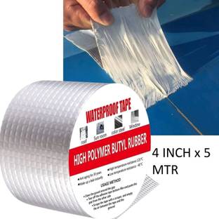MAHADEV 4 Inch Leakage Repair Waterproof Tape for Pipe Leakage Water Leakage Solution 5 m Single Sided Tape