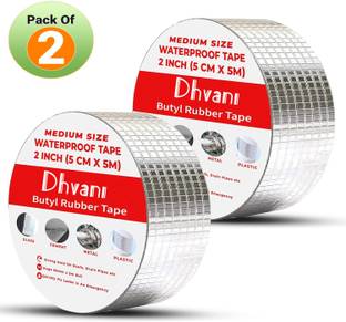 DHVANI Aluminium tap Manual Dispenser Aluminum Foil tape (Manual) (Set of 2, Silver) 5 cm Duct Tape