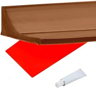Litenyx 2Mtr Silicone Water Stopper Tape for Kitchen Slab Bathroom Door Seal Strip-Brown 100 cm Anti Slip Tape