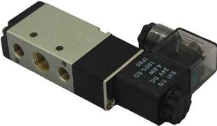HOSEMART 1/4" Pneumatic Solenoid Valve 5 Port 2 Position 5/2 Way 4V210-08 (Coil 24V DC) Automatic Control Valves
