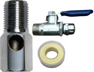 Aameria RO 1/2" Coupling with 1/4" Inlet Ball Valve for 1/4" inch Pipe(Diverter Valve) Ball Valves