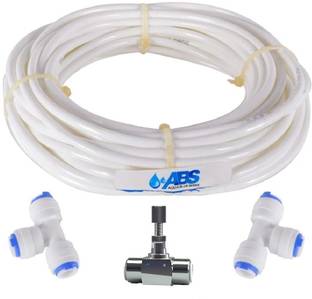 Aameria Brass & Copper Premium TDS Adjuster Controller Valve 1/4" with Tee Fitting Suited 6mm pipe tube for all kinds of RO/UV /UF/TDS System RO TDS Controller Valve Ball Valves