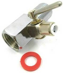 Aameria RO Inlet Valve 1/4" Stainless Steel Metel Brass Valve 1/4" (New Unique Design) Pipe suited for all type of RO/UV Purifier Ball Valve + Cupling 1/2" Ball Valves