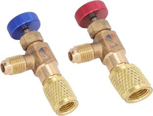 Mass Pro 1/4" & 5/16" Refrigeration Tool Air Conditioning Safety Filling Valve Adapter Ball Valves