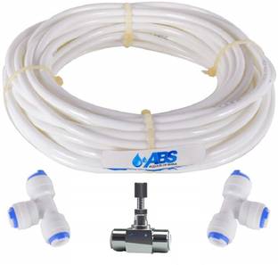 Aameria Brass & Copper Premium TDS Adjuster Controller Valve 1/4" with Tee Fitting Suited 6mm pipe tube for all kinds of RO/UV /UF/TDS System RO TDS Controller Valve Ball Valves