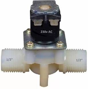 Parijata 230v AC Electric Solenoid Valve 1/2" (20mm) N/C Male Thread Type Normally Closed Plastic Water Air Inlet Flow Switch On Off for Agro Drip Irrigation Automation Gardening RO Water Purifiers Electromechanically Two-Port Water Solenoid Valve SV 230v AC Automatic Control Valves
