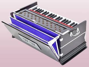 KHALSA MUSICAL Professional 39 Keys, 7 Stopper HARMONIUM Colour Mahogany Bag 3.2 Octave Hand Pumped Harmonium
