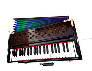 MAGA MART 42-Keys,7 Bellow,Two Reed (Bass-Male), 3.5 Octave, with (Best Foam Carry Bag) 3.5 Octave Foot Pumped Harmonium