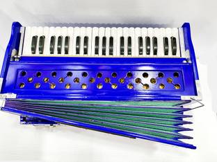 MAGA MART 2 line Reed (Bass / Male) 42Keys, 7 Bellow FOLDING HARMONIUM With Carry Bag 3.5 Octave Foot Pumped Harmonium