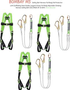 SFS Safety Belt Harness FullBody Shock Absorber with Scaffold Hook Double Lanyard Safety Harness