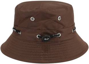 Missby Unisex Adults Cotton Adjustable Beach Bucket Sun Hat