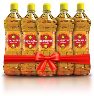 Mr. Gold Mr. Gold Nakshatra Pooja Oil Pet 1L, Set of 5– Total 5L