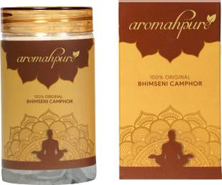 Aromahpure Bhimseni Camphor tablets for Puja ,Meditation| Longlasting smell|Unique Scent