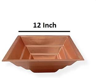 टोरपीजा 12 Inch Pure Copper Havan Kund with Handle On Both Side Havan & Poojan Purpose