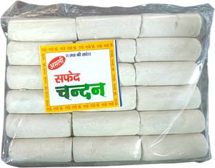 Dev Samagri Pure White Chandan || Natural Safed Tika || Pack of 18 Tilak Stick