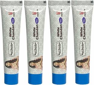 Hari Darshan Premium White Chandan Tika Tube (Pack of 4)