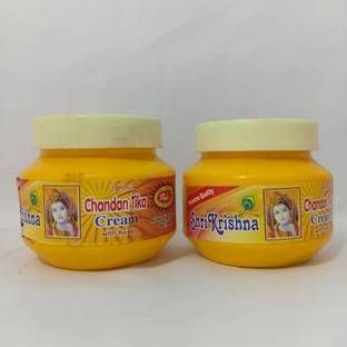Shri Krishna Chandan Tika Liquid Paste Cream 100% pure set of 2 peices