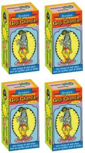 BHAKTI SHRINGAR Natural Scented Gopi Chandan Stone Tilak || ISKCON Gopi Tilak (70g, Pack of 4)