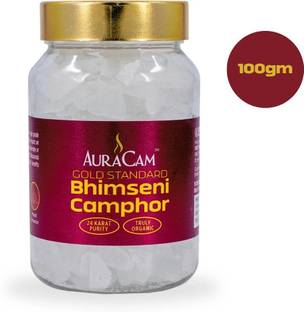 AuraCam Gold Standard Bhimseni Camphor/Kapoor for Pooja/100% Pure - (Pack of 1, 100 g)