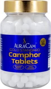 AuraCam Gold Standard Camphor Tablets for Puja/Pure Kapoor - (Small, Pack of 1, 100g)