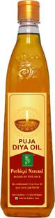 पोथीगई नैचुरल Pancha Diya Oil/Pooja/Deepam Oil/BlendofSesame,Coconut,Castor,Mahua,Ghee 1Litre