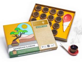 Phool Sambrani Handcrafted Havan Cups | 100% Organic Dhoop Loban & Aromatic Burnt