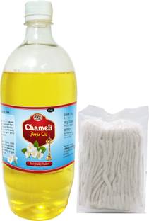WQT Chameli Puja Oil 1000 ML With Diya Batti For Akhand Jyot, Deepak Pooja