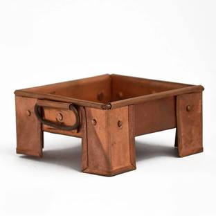 Alodie Havan kund Pure Copper Hawan Kund with Handle On Both Side, for Yagya Kund