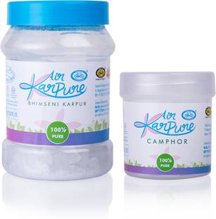 Cycle Karpure Bhimseni Karpur (100g) with Pet Jar Camphor (52 Nos) Pack of 2