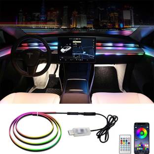 GONAMA Car Lights Ambient Car Lighting for Dashboard 43inches Indicator Light Car, Motorbike LED (12 V, 20 W)