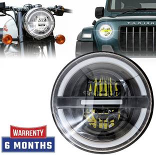 Atoray LED Headlight for Royal Enfield, Mahindra Bullet Electra, Thar, Bullet 350, Classic 350, Electra Twin Spark