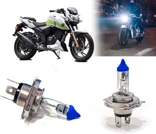 AUTO PEARL Halogen H4 Front Headlight Bulb Ultra Bright for Apache RTR 200 Fi E100 Headlight Motorbike Halogen for TVS (12 V, 35 W)