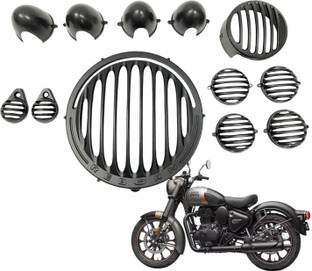 Dhe Best Bike HGR7 Headlight LED Indicator Grill 12 For RE Classic Reborn 350 Headlight Frame Support