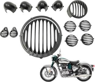 Dhe Best Bike HGR9 Headlight LED Indicator Grill 12 For RE Classic Reborn 350 Headlight Frame Support