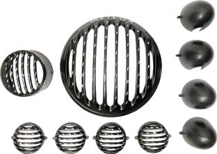 Dhe Best Metal Front Rear Grill/Cover Indicator Cup/Head Light cover Meteor 350 CNC Headlight Frame Support