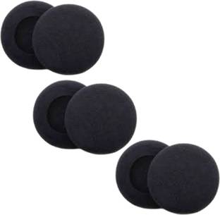 Crysendo Headphone Cushion Compatible with Jabra Evolve 30/20 UC/BIZ2400 Headset | 4MM Thick Replacement Foam Sponge Ear Pads Ear Muffs (55 MM/5.5 cm) | Pack of 6 pcs / 3 Pairs (Black) Over The Ear Headphone Cushion