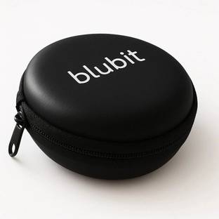 Blubit Polyester Zipper Earbuds Pouch For earphones, charging cables or any other small sized items