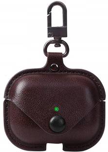 FwellT Leather Press Stud Earbuds Case For Airpods Pro, Airpods Pro 2