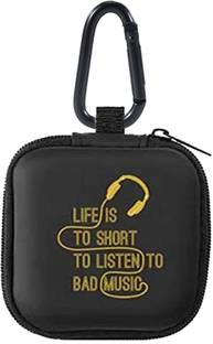 StealODeal Leather Zipper Headphone Case For Universal